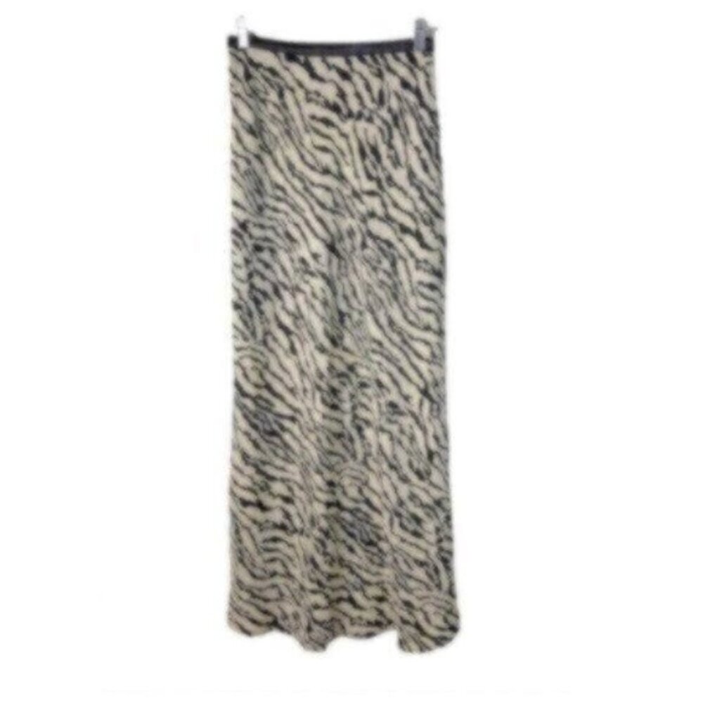 NWT Bishop + Young Tan & Black Zebra Print Maxi Skirt Small